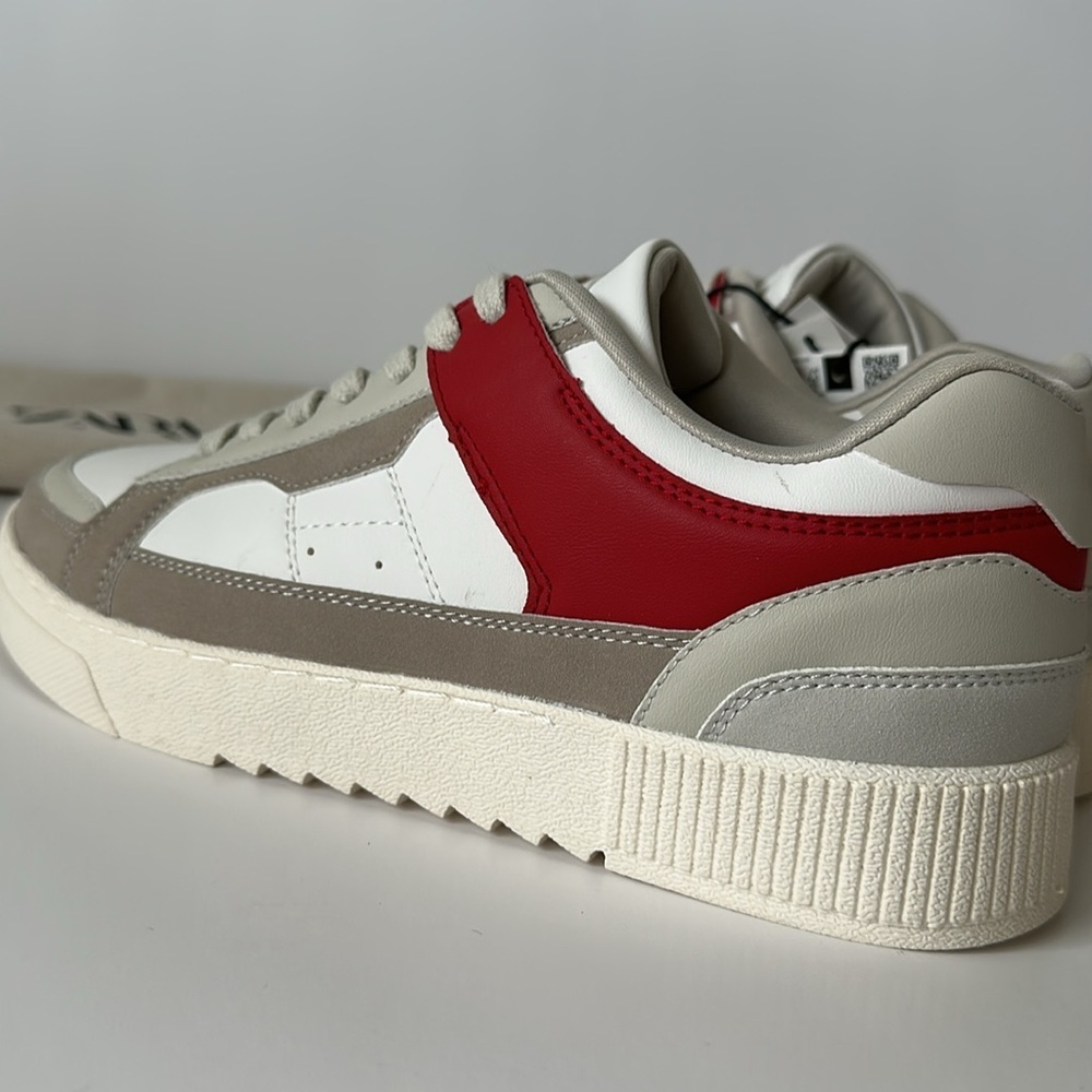 Zara Men's White and Red Casual Sneakers - Picture 9 of 17